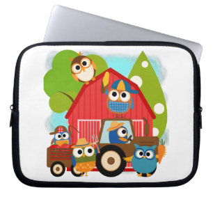 Jordbrukare i uggla laptop sleeve