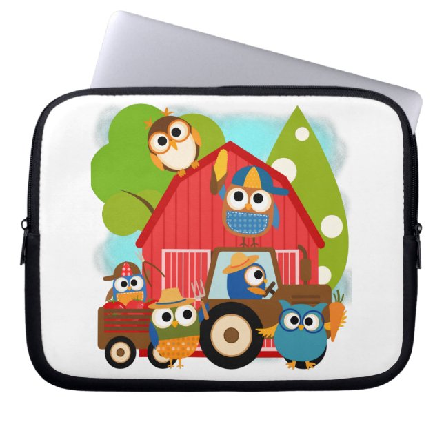 Jordbrukare i uggla laptop sleeve (Framsidan)