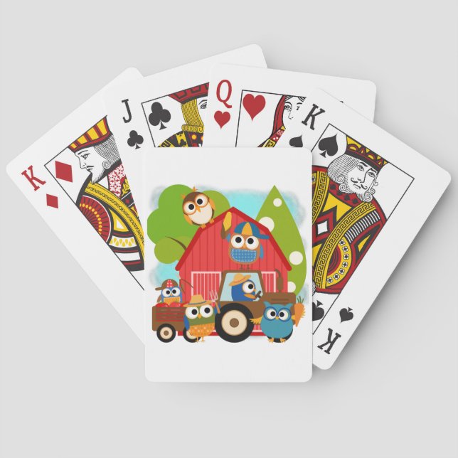 Jordbrukare i uggla spelkort (Baksidan)