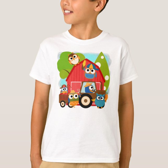 Jordbrukare i uggla t-shirt (Framsida)