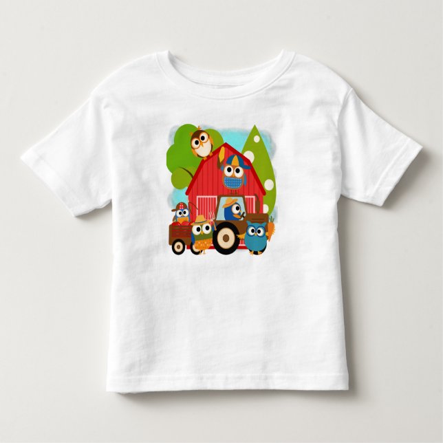 Jordbrukare i uggla t shirt (Framsida)