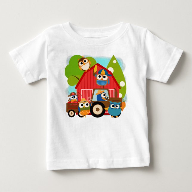 Jordbrukare i uggla tee shirt (Framsida)