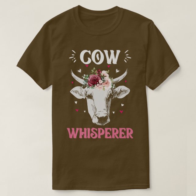 Jordbrukare Kow Whisperer Farming T Shirt (Design framsida)