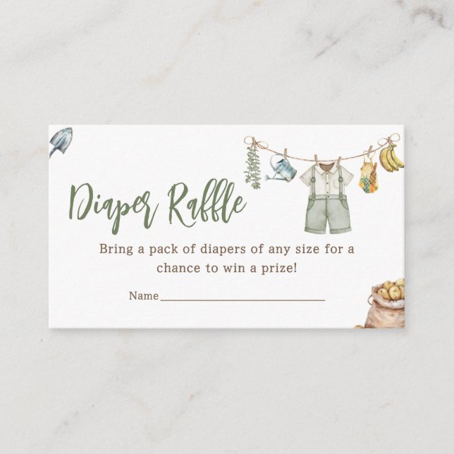 Jordbrukare lokalt odlade babyskor tilläggskort (Framsida)