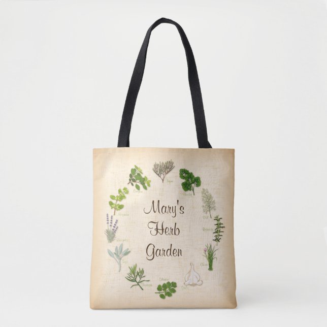 Jordbrukare Market Herb Garden Tote Bag Tygkasse (Framsida)