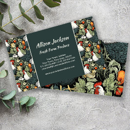 Jordbrukare Marknaden för fjäderfäuppfödning Grönt Visitkort