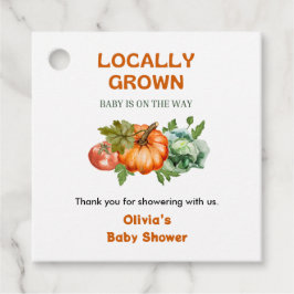 Jordbrukare Marknaden lokalt odlad babyskor Tack Gåvor Etiketter