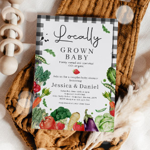 Jordbrukare marknadsför babyskor lokalt odlade Bab Inbjudningar