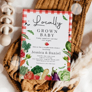 Jordbrukare marknadsför babyskor lokalt odlade Bab Inbjudningar