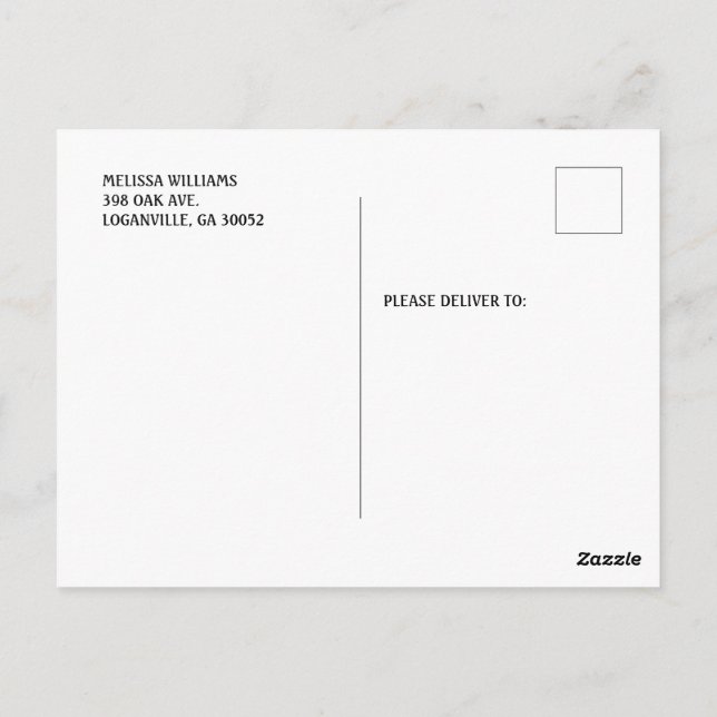 Jordbrukare marknadsför babyskor lokalt odlade Bab Vykort (Baksida)