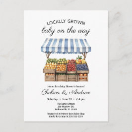 Jordbrukare marknadsför babyskor lokalt odlade Bab Vykort