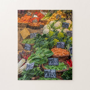 Jordbrukare marknadsför grönsaker Jigszons Puzzle Pussel