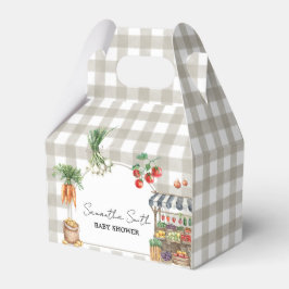 Jordbrukare marknadsför lokalt odlade babyskor presentaskar