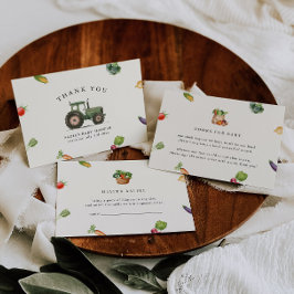 Jordbrukare marknadsför lokalt odlade babyskor tack kort