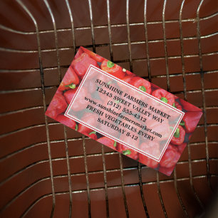 Jordbrukare Marknadsför Red Bell Pepper-pepparprod Visitkort