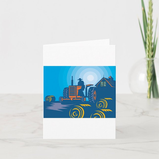 Jordbrukare på en traktor kort (Skapare uppladdad)