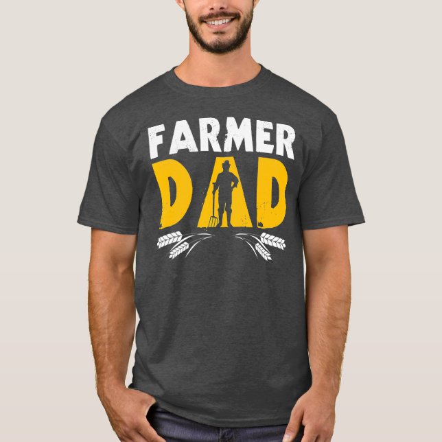 Jordbrukare Pappa Funny Fars dag Rancher Farming T Shirt (Framsida)