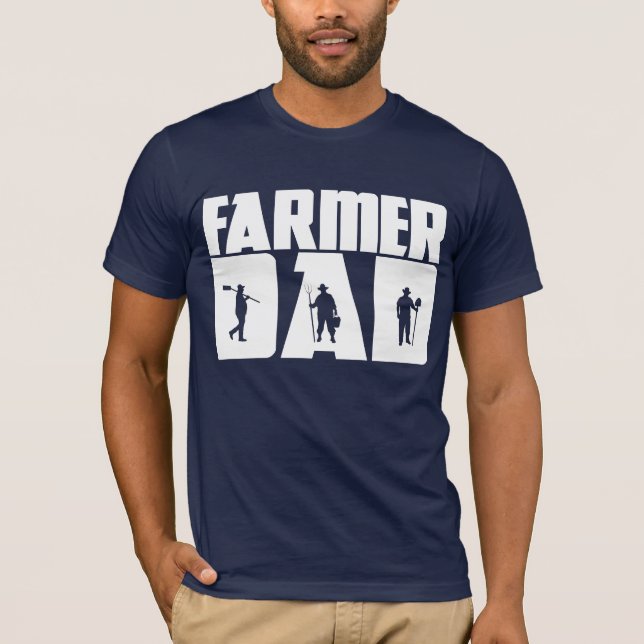 Jordbrukare Pappa - Uppfödning Fars dag T Shirt (Framsida)