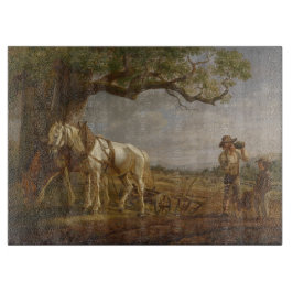 Jordbrukare som ligger i en Fält med hästar och bl