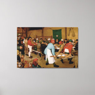 Jordbrukaren Bröllop av Pieter Bruegel den äldre Canvastryck