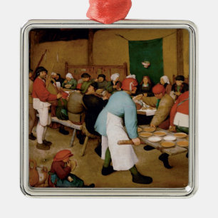 Jordbrukaren Bröllop av Pieter Bruegel den äldre Julgransprydnad Metall