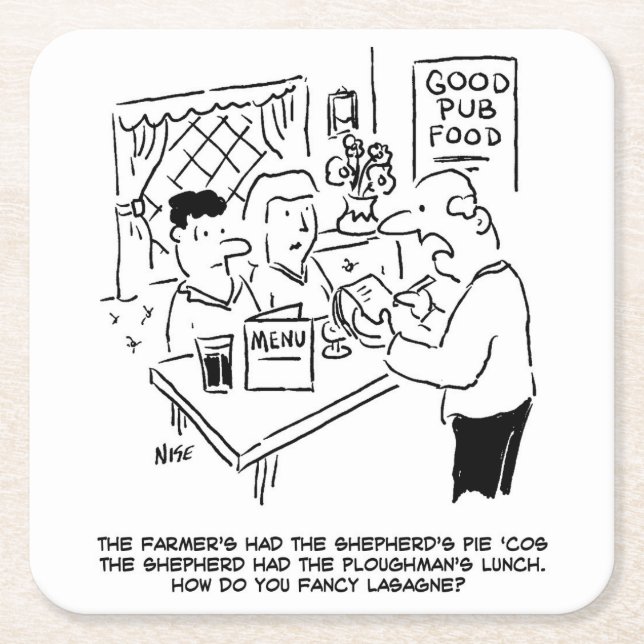 Jordbrukaren hade Shepherd's Paj Underlägg Papper Kvadrat (Framsidan)
