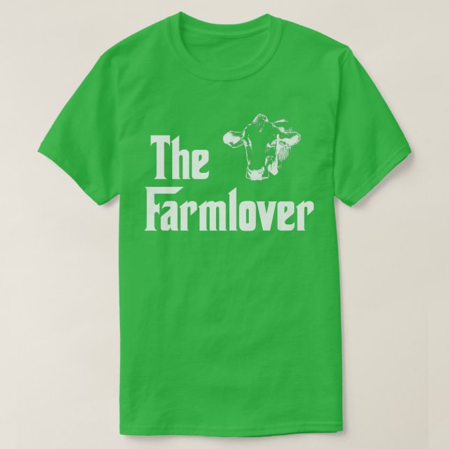 Jordbrukaren vid den berömda Cow Farm Cows Farmer  T Shirt (Design framsida)