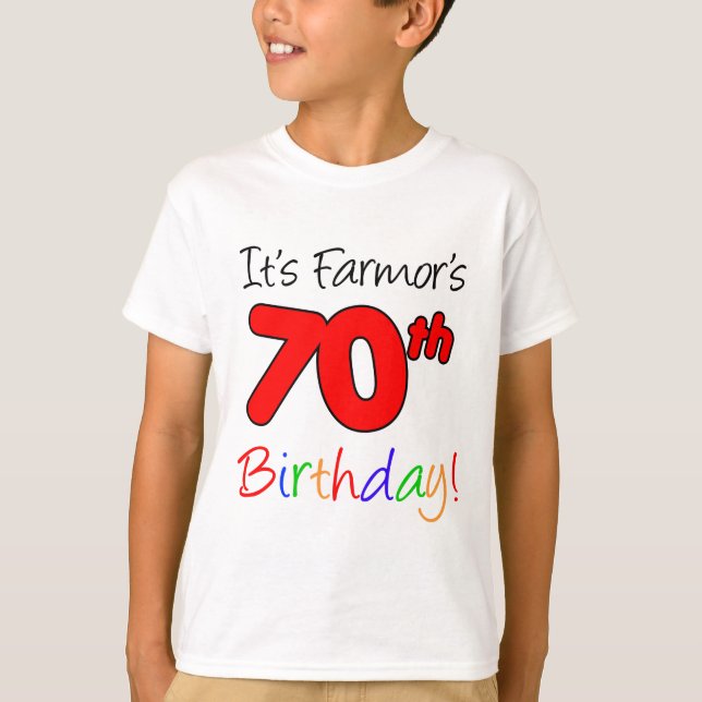 Jordbrukarens 70:e födelsedag svensk farmor t shirt (Framsida)