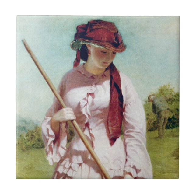 Jordbrukarens dotter kakelplatta (Framsidan)