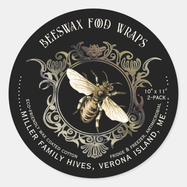 Jordbrukarens etiketter för matavfall från biodlar (Framsida)