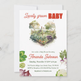 Jordbrukarens Fält skördar lokalt växande babyskor Inbjudningar