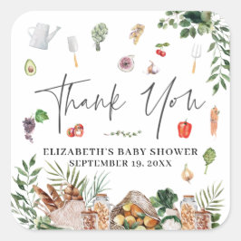 Jordbrukarens marknad | Favoriter för babyvisnings Fyrkantigt Klistermärke