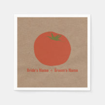Jordbrukarens marknad Tomato Bröllop Napkins