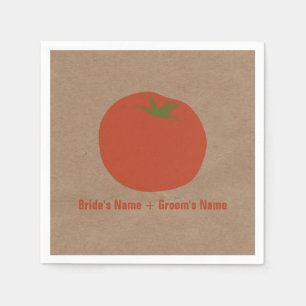 Jordbrukarens marknad Tomato Bröllop Napkins Pappersservett