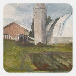 Jordbrukarens marknadsmärkning fyrkantigt klistermärke