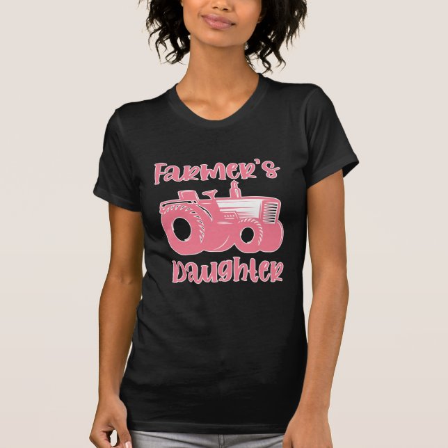 Jordbrukarens slaktare Farm Girl Farming T Shirt (Framsida)