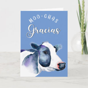 jordbrukargåva Muchas gracias moo Ceramic Ornament Kort