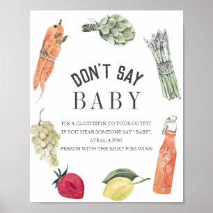 Jordbrukarmarknaden i Baby, lokalt odlad, säger in Poster