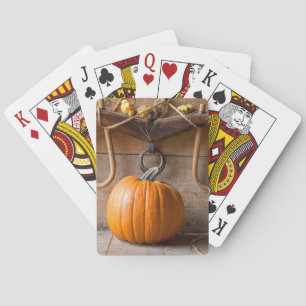 Jordbrukarmuseet. Pumpkin i ladugård med bala av h Casinokort