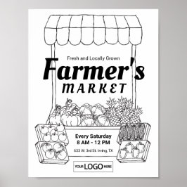 Jordbrukarnas marknadsinbjudan Jordbrukare Marknad Poster