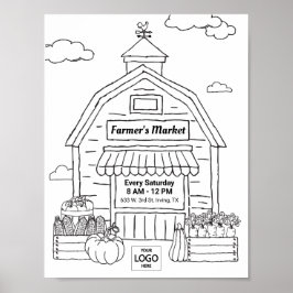 Jordbrukarnas marknadsinbjudan Jordbrukare Marknad Poster