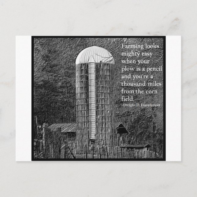 Jordbruket ser väldigt lätt ut... vykort (Framsida)