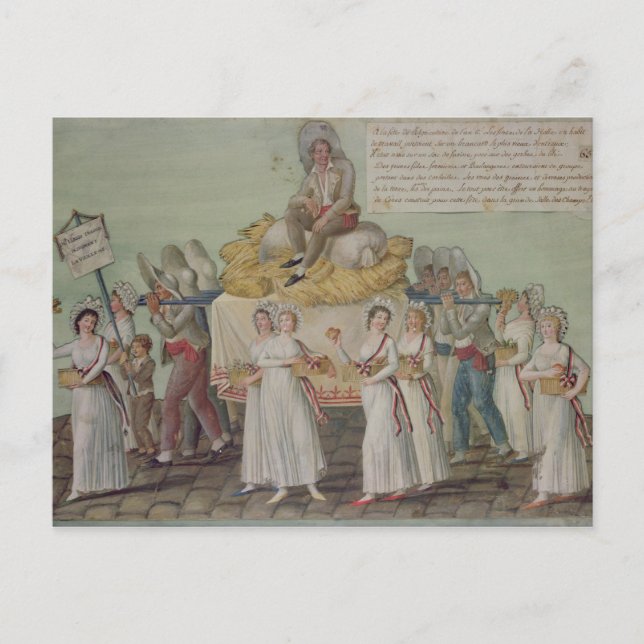Jordbrukets historia i Paris 1796 Vykort (Framsida)