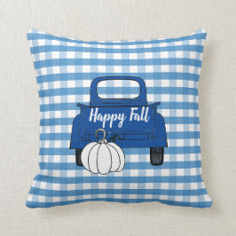 Jordbrukets Vintage Pickupare Lastbil Pumpkin Blue Kudde