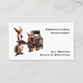 Jordbruks- maskineritraktor och plog visitkort