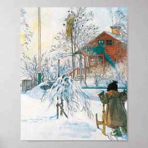Jordbruks- och tvätthuset av Carl Larsson Poster