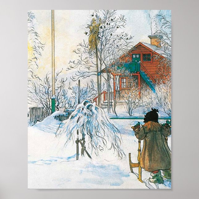 Jordbruks- och tvätthuset av Carl Larsson Poster (Framsidan)