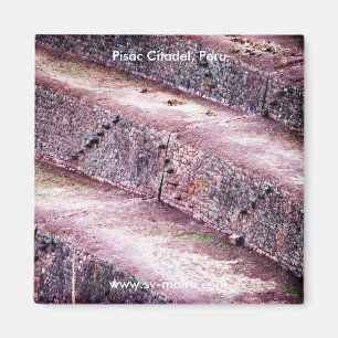 Jordbruks- terrasser, Pisac Citadel, Peru Magnet