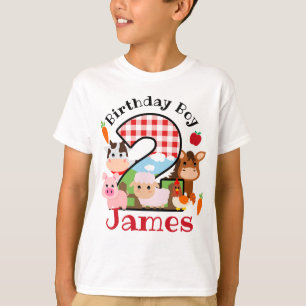 Jordbruksdjur Andra födelsedag 2:a Barnyard Birth T Shirt