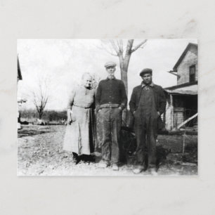 Jordbruksfamiljen Ohio 1929 Vykort